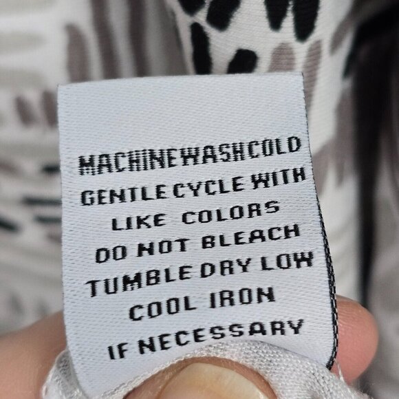 Habitat Gray Pullover Dress‎ Large Artsy Stretch 3/4 Sleeve Casual Above Knee - Picture 9 of 14